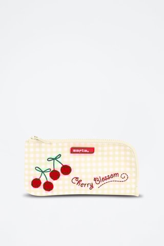 Trousse Beige et rouge