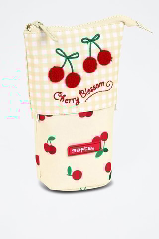 Trousse Beige et rouge
