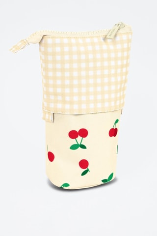 Trousse Beige et rouge