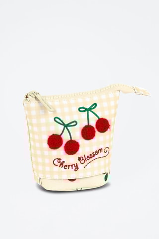 Trousse Beige et rouge
