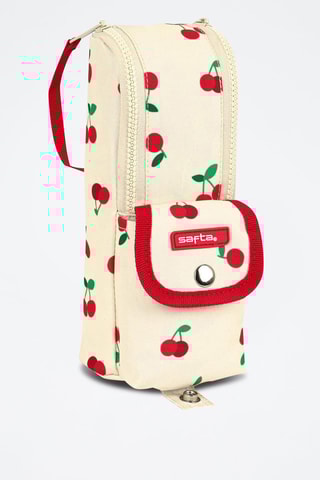 Trousse Beige et rouge
