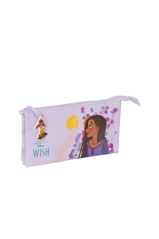 Trousse triple Wish Asha et la Bonne Étoile Disney - Lilas