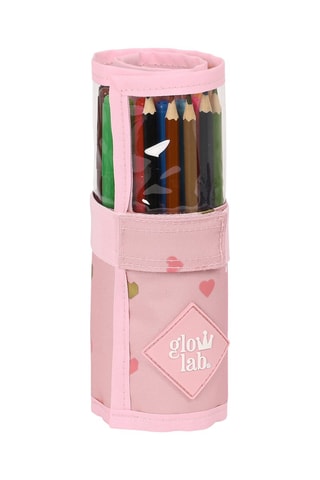 Etui à cayons avec 27 accessoires Rose