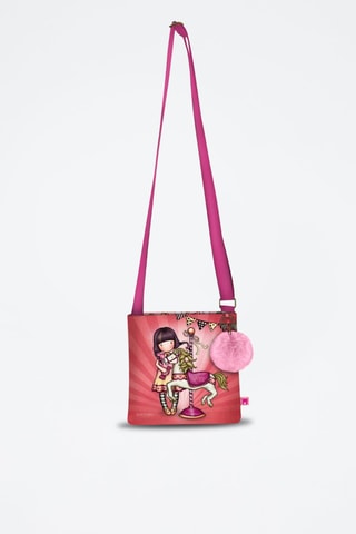 Sac bandoulière Santoro’s Carousel - Saumon et fuchsia