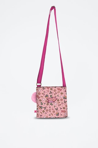 Sac bandoulière Santoro’s Carousel - Saumon et fuchsia