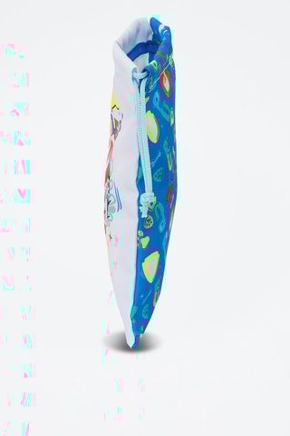 Saco de ginásio Patrulha Pata - Branco e azul