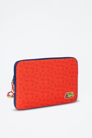 Capa de proteção para portátil 15,6'' Super Mario - Vermelho e azul-marinho