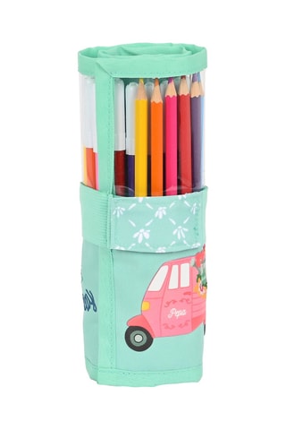 Etui à cayons avec 27 accessoires Vert