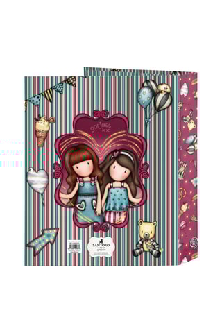 Caderno com espirais Santoro’s Fireworks - Fúcsia e turquesa - 27 x 33 x 6 cm