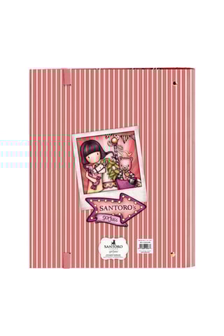 Dossier com argolas Santoro’s Carousel Coral e cru - 27 x 32 x 3,5 cm