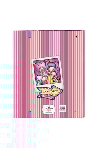Dossier com argolas Santoro’s First Prize - Malva e fúcsia - 27 x 32 x 3,5 cm