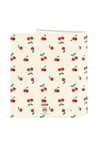 Dossier em cartão Bege e vermelho - 27 x 33 cm