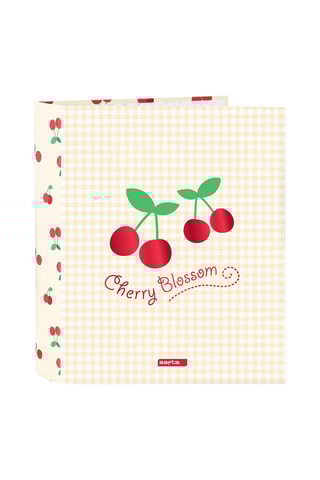 Dossier em cartão Bege e vermelho - 27 x 33 cm