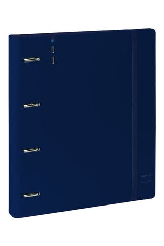 Dossier com argolas - 100 folhas - Azul-marinho ­ 32 x 27 x 4 cm
