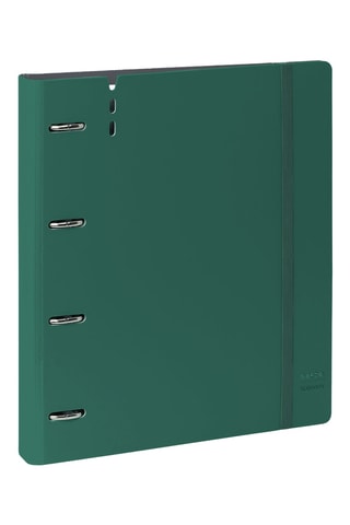 Dossier com argolas - 100 folhas - Verde - 32 x 27 x 4 cm