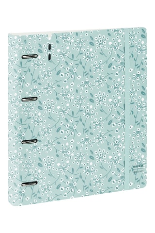 Dossier com argolas - 100 folhas - Azul-celeste - 32 x 27 x 4 cm