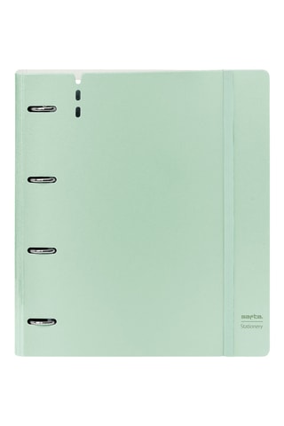 Dossier com argolas - 100 folhas - Verde claro - 32 x 27 x 4 cm