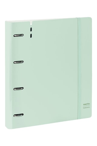 Dossier com argolas - 100 folhas - Verde claro - 32 x 27 x 4 cm