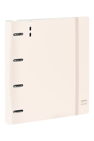 Dossier com argolas - 100 folhas - Rosa-claro - 32 x 27 x 4 cm