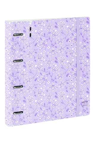 Dossier com argolas - 100 folhas - Malva - 32 x 27 x 4 cm