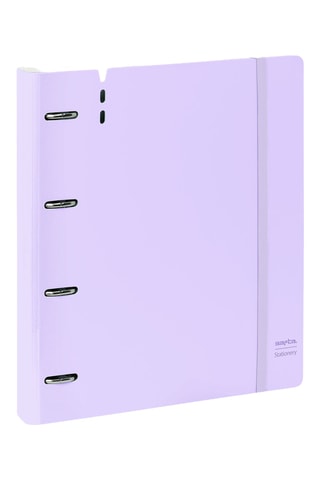 Dossier com argolas - 100 folhas - Malva - 32 x 27 x 4 cm