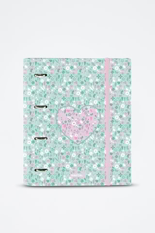 Dossier com argolas - 100 folhas - Verde claro - 32 x 27 x 4 cm