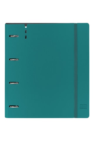 Dossier com argolas - 100 folhas - Azul-pato - 32 x 27 x 4 cm