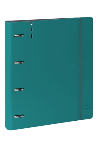Dossier com argolas - 100 folhas - Azul-pato - 32 x 27 x 4 cm