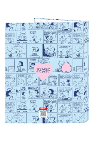 Dossier com argolas Snoopy e Os Peanuts - Azul - 26,5 x 33 x 4 cm