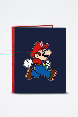 Dossier com argolas Super Mario - Azul-marinho e vermelho - 26,5 x 33 x 4 cm