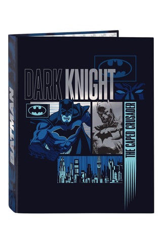Classeur à anneaux Batman La Ligue des Justiciers DC Comics - Bleu - 26,5 x 33 x 4 cm