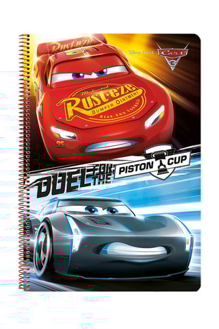 Cahier à spirales Cars 3 Disney 80 pages - Modèle aléatoire