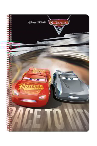 Cahier à spirales Cars 3 Disney 80 pages - Modèle aléatoire