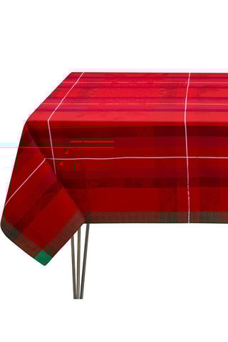 Toalha de mesa quadrada Hiver en Ecosse - Vermelho