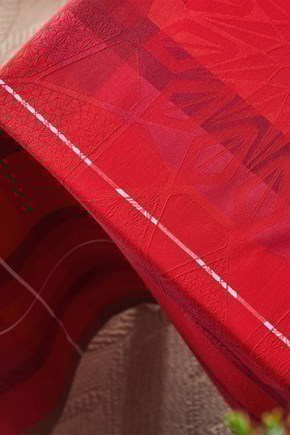 Toalha de mesa quadrada Hiver en Ecosse - Vermelho