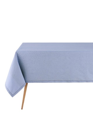 Toalha de mesa em linho Nuances - Azul-claro