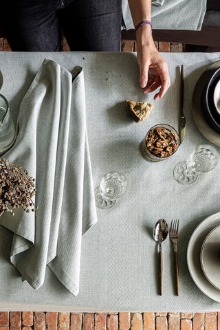 Toalha de mesa Slow Life Re-Use - Cinzento-claro