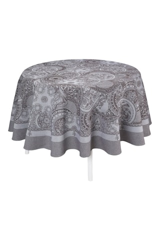 Toalha de mesa ronde Porcelaine - Cinzento