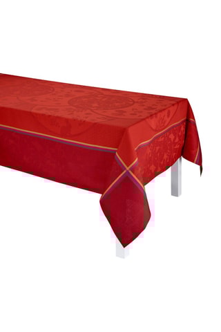 Toalha de mesa em linho Contes d'hiver - Vermelho