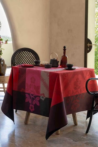 Toalha de mesa Hacienda Rosa e vermelho