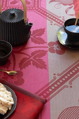 Toalha de mesa Hacienda Rosa e vermelho