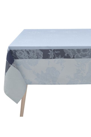 Toalha de mesa retangular À la française - Azul-celeste e cru
