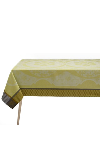 Toalha de mesa quadrada Duchesse - Amarelo e castanho - 175 x 175 cm