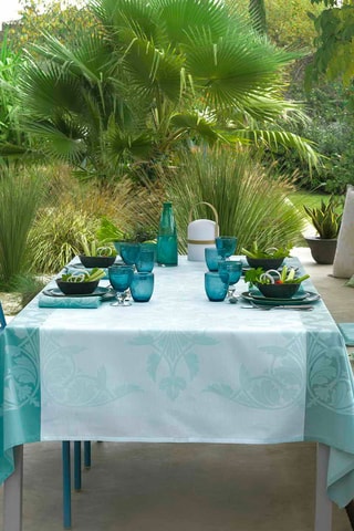Toalha de mesa Syracuse Azul e verde-água