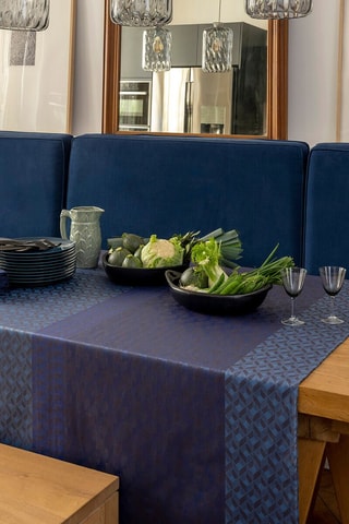 Toalha de mesa revestida quadrada revestida Caracteèe - Azul