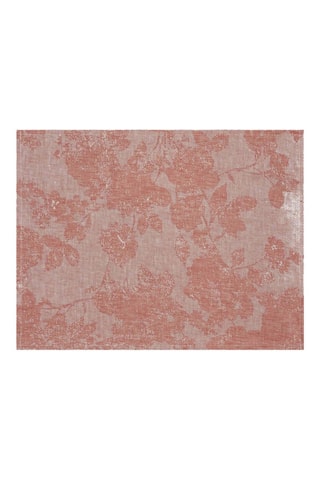4 individuais de mesa em linho Casual Flower - Rosa-velho - 45 x 35 cm