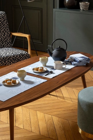 4 individuais de mesa À la française Azul-celeste - 54 x 38 cm