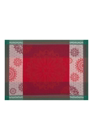 4 individuais de mesa Lumière d’étoiles - Vermelho e verde - 50 x 36 cm