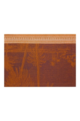 4 individuais de mesa em linho Croisière sur le Nil - Laranja - 50 x 36 cm