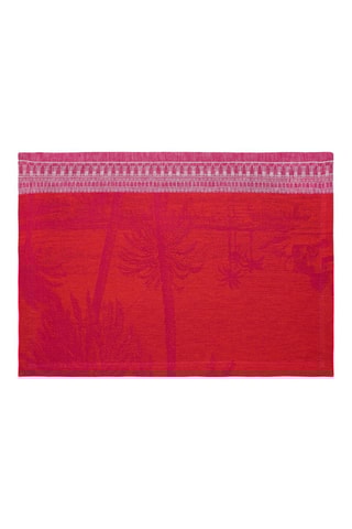4 individuais de mesa em linho Croisière sur le Nil - Vermelho - 50 x 36 cm